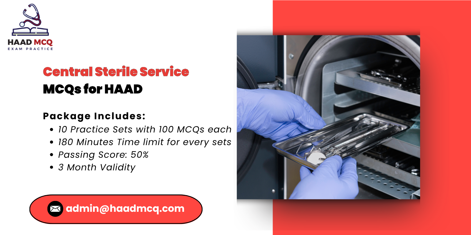 Central Sterile Service MCQs for HAAD