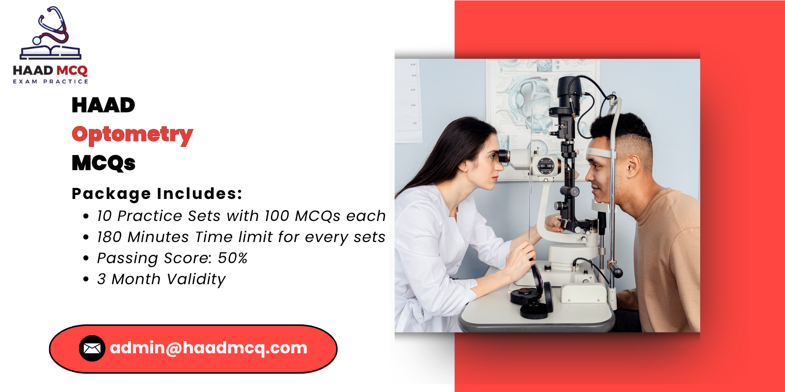 HAAD optometry MCQs