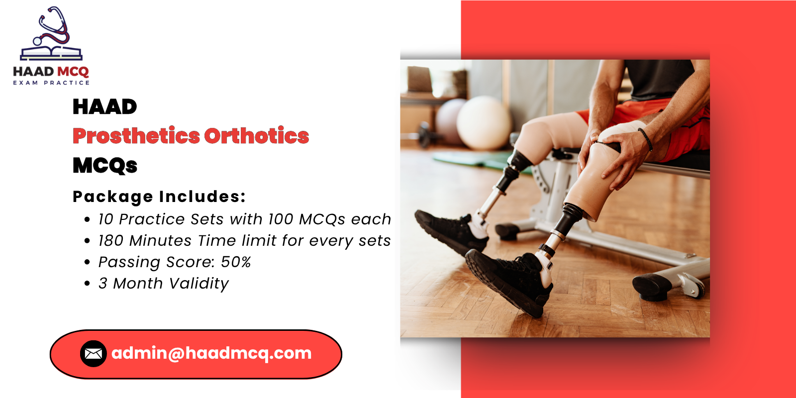 HAAD prosthetics orthotics MCQs
