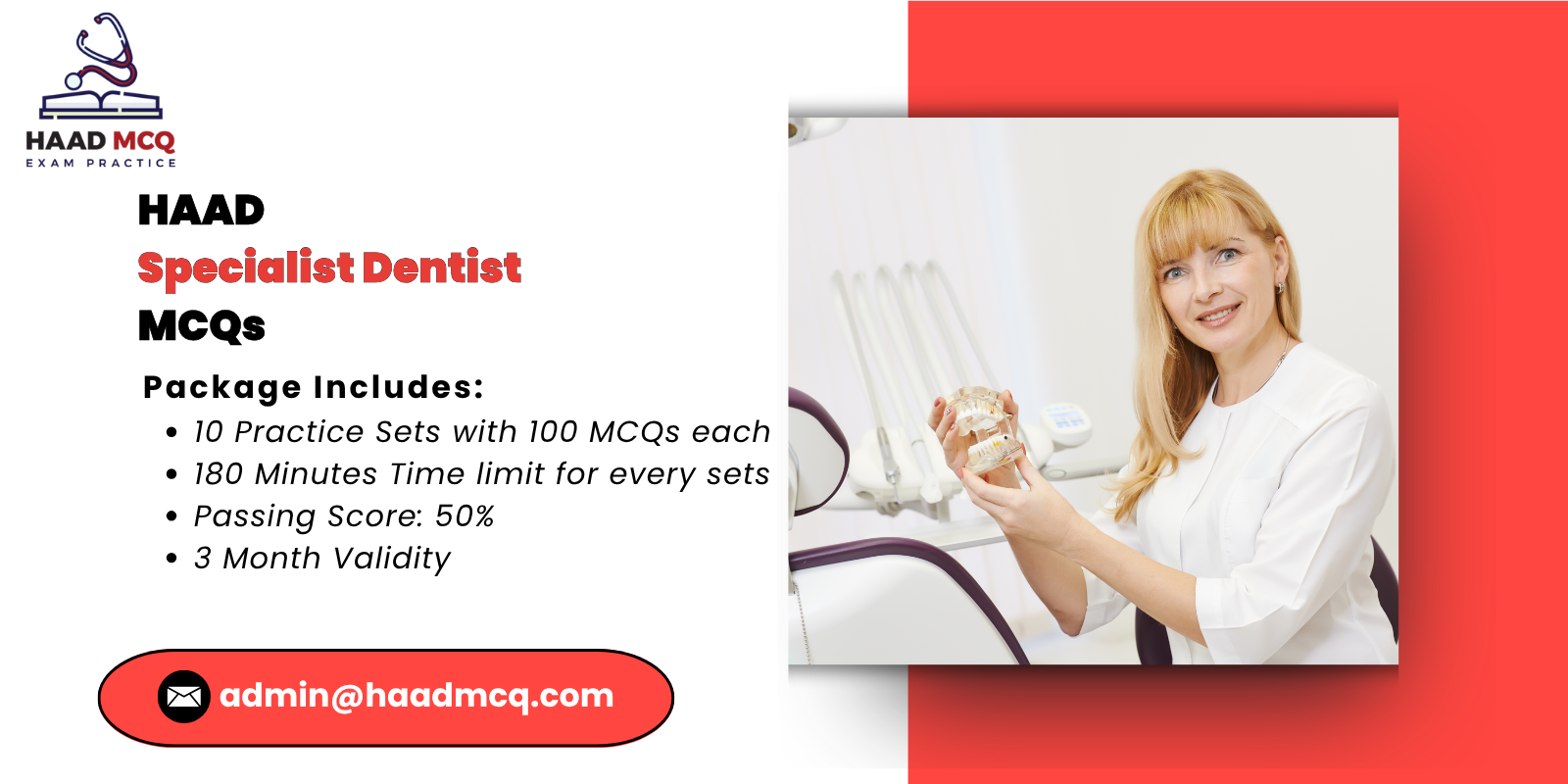 HAAD specialist dentists MCQs