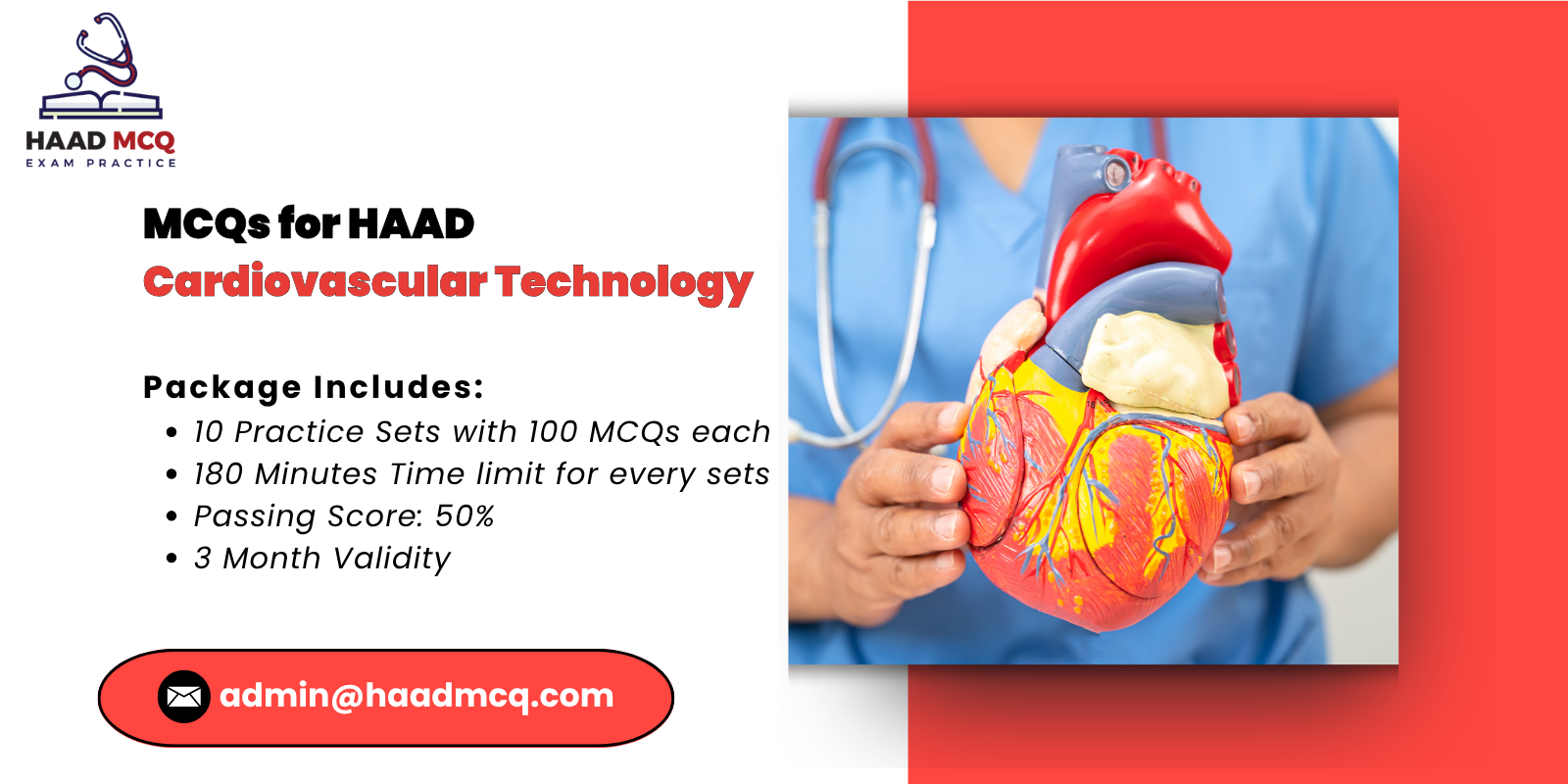 MCQs for HAAD cardiovascular technology