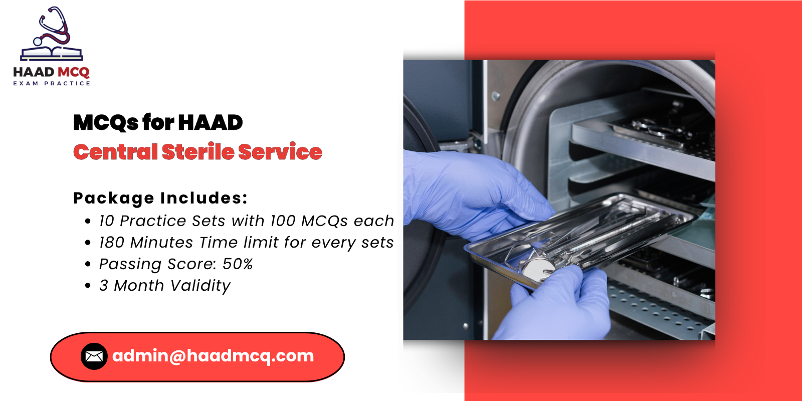 MCQs for HAAD Central Sterile Service