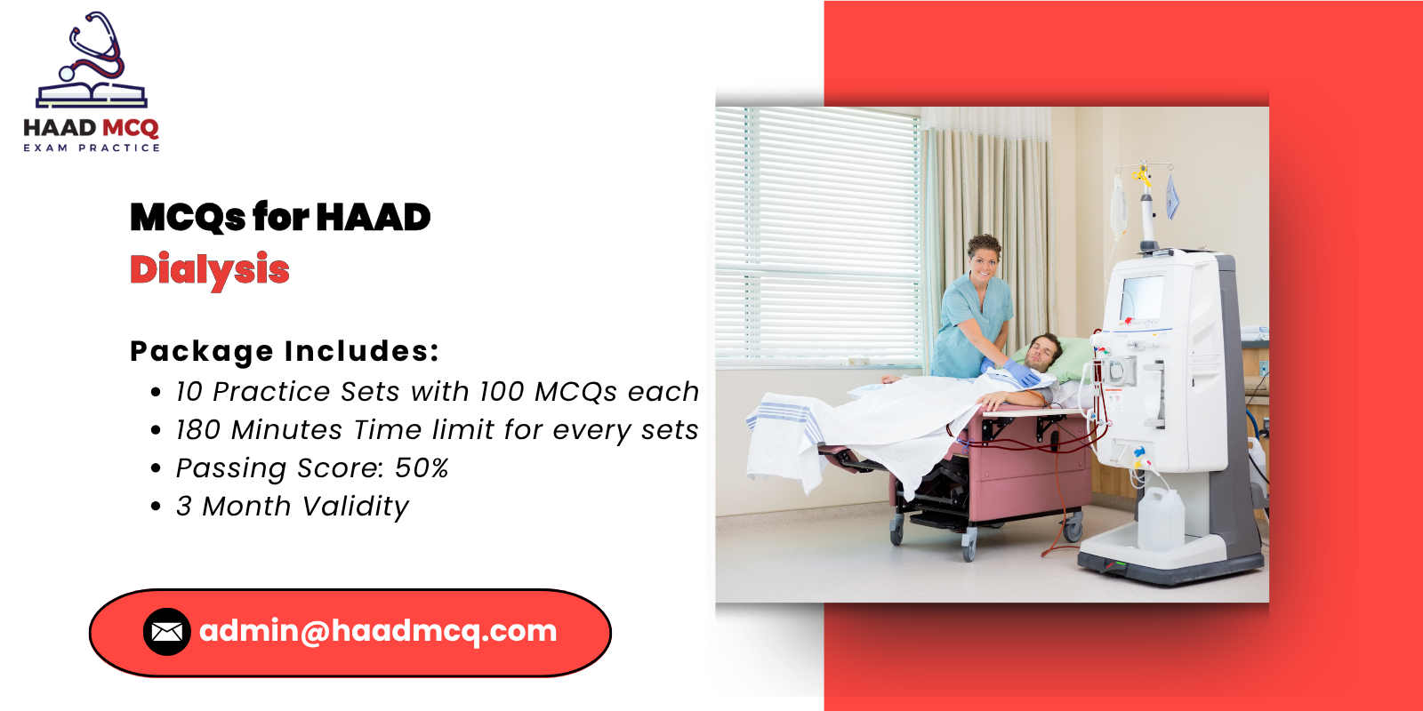 MCQs for HAAD dialysis