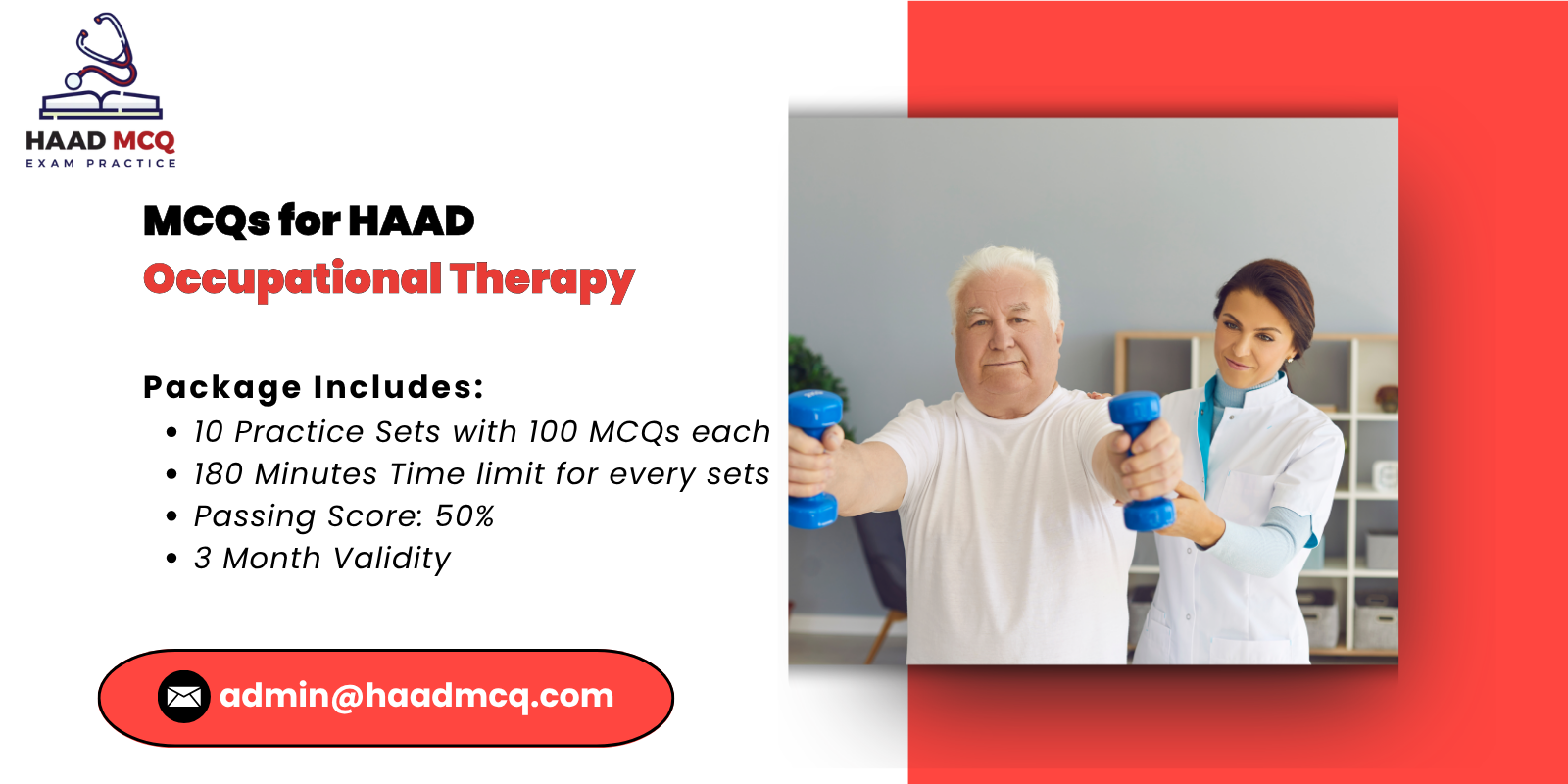 MCQs for HAAD occupational therapy