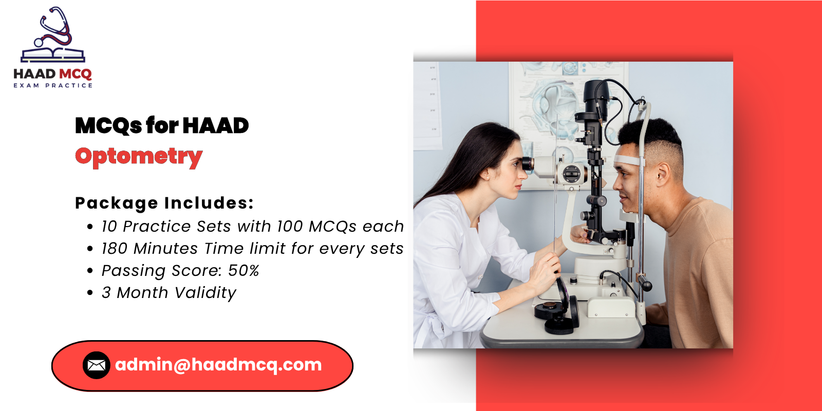 MCQs for HAAD optometry