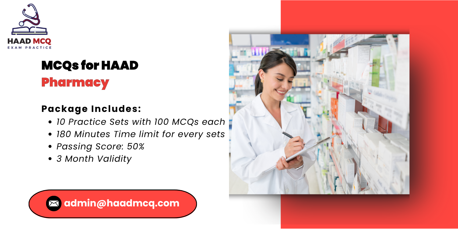 MCQs for HAAD pharmacy