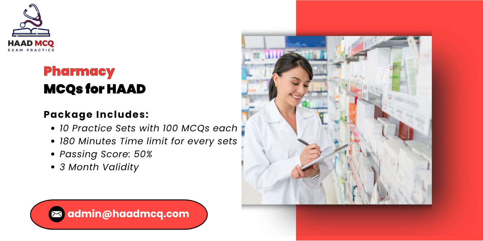 pharmacy MCQs for HAAD