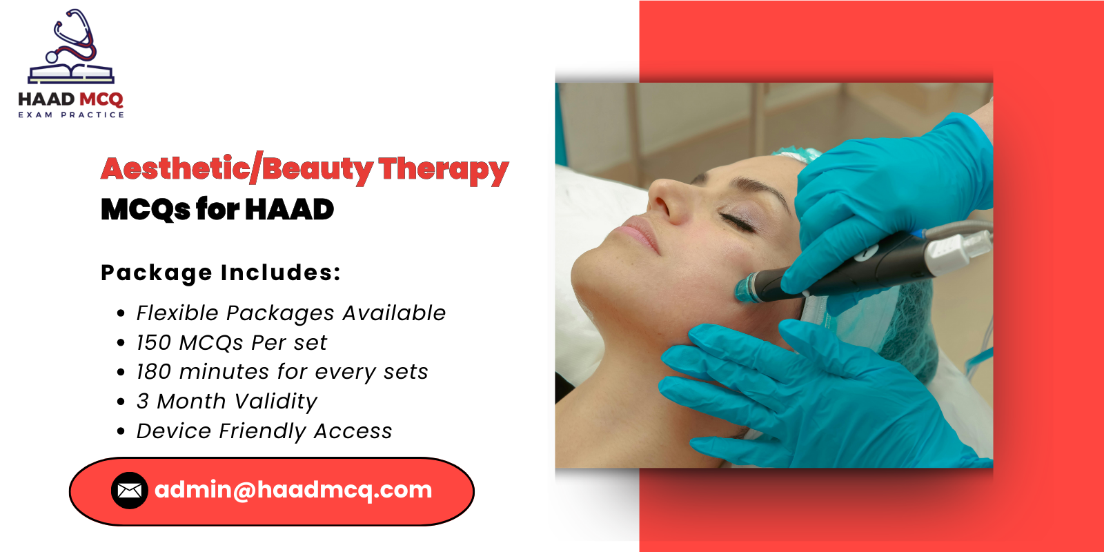 Aesthetic/Beauty Therapy MCQs for HAAD