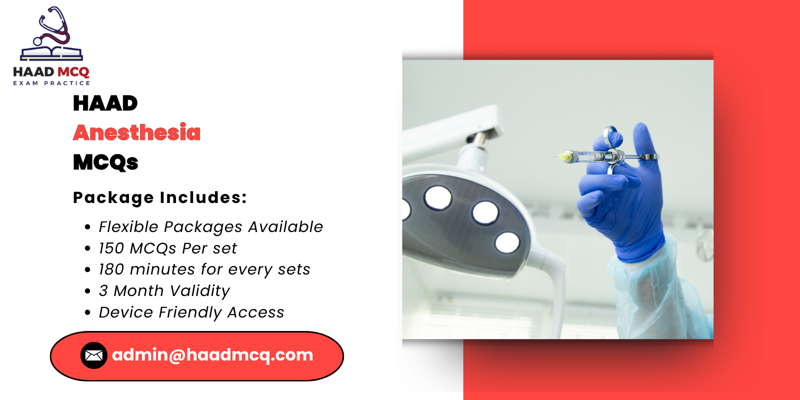 HAAD Anesthesia MCQs