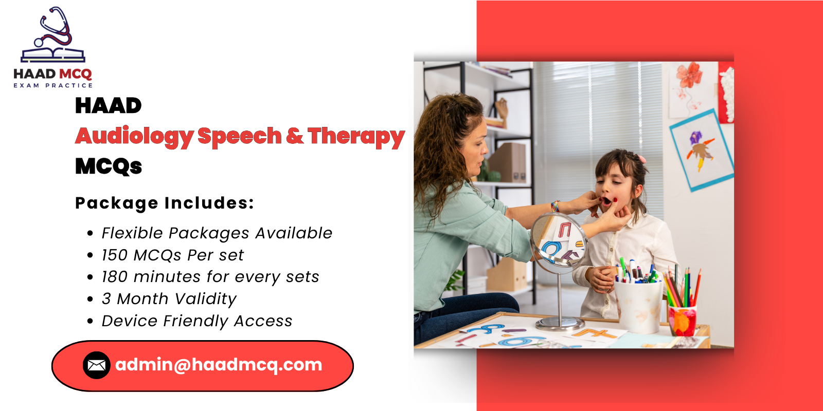 HAAD Audiology Speech Therapy MCQs