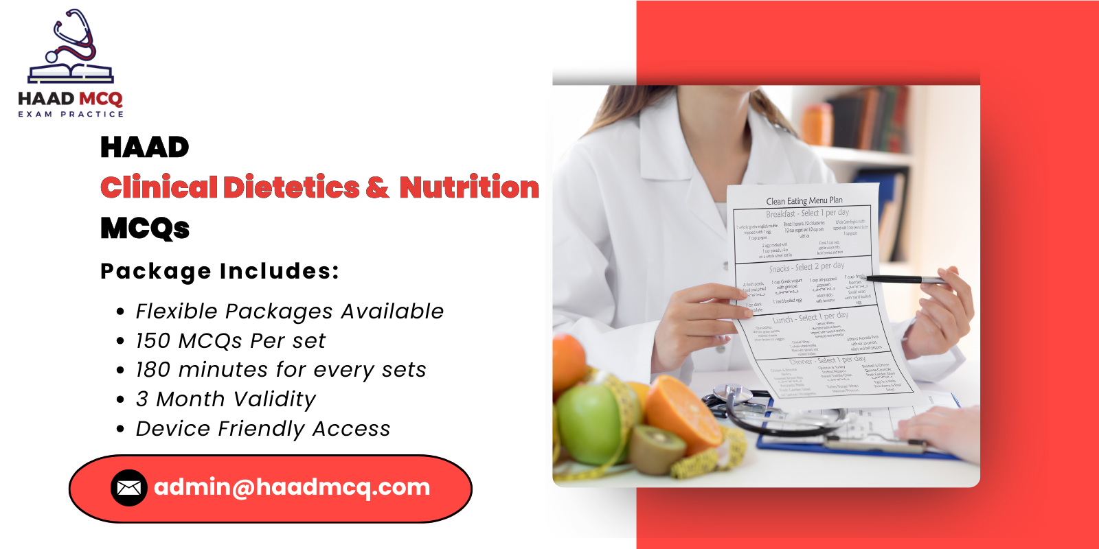 HAAD Clinical Dietetics & Nutrition MCQs