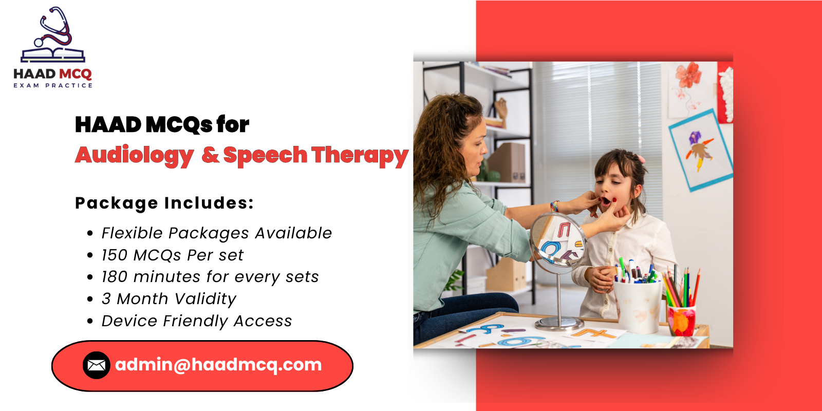 HAAD MCQs for Audiology Speech Therapy