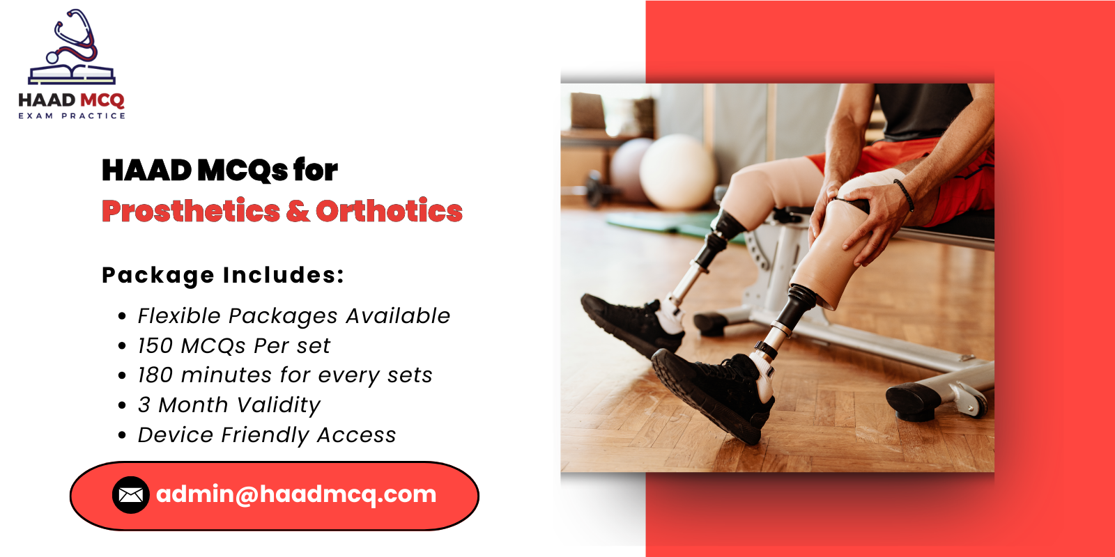 HAAD MCQs for Prosthetics Orthotics