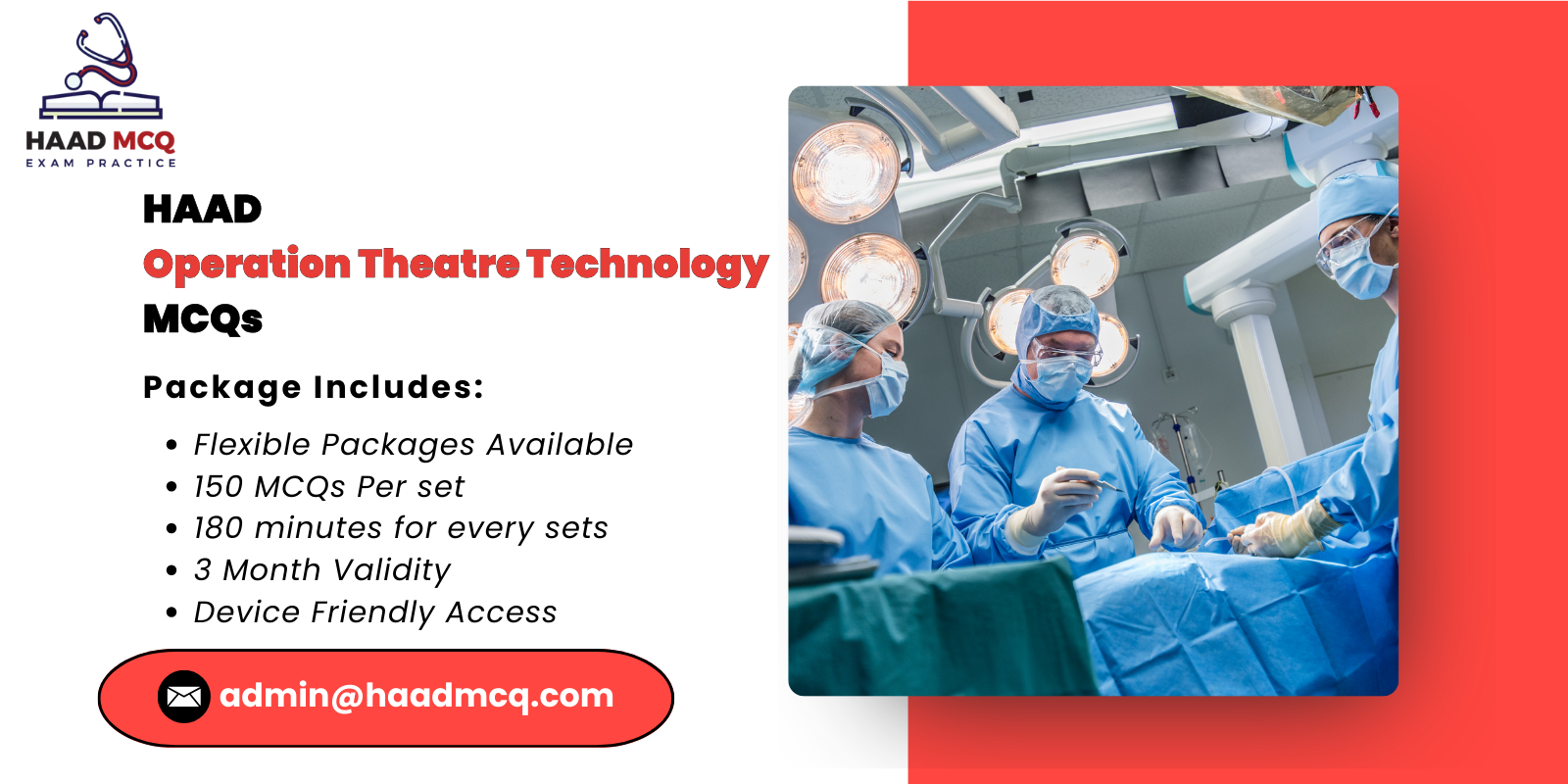 HAAD Operation Theatre Technology MCQs
