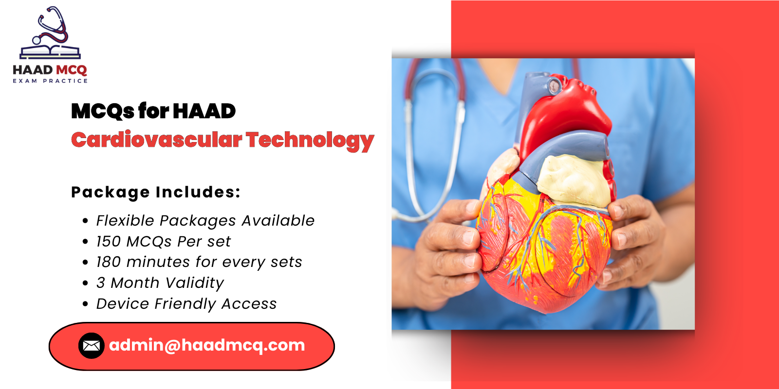 MCQs for HAAD Cardiovascular Technology