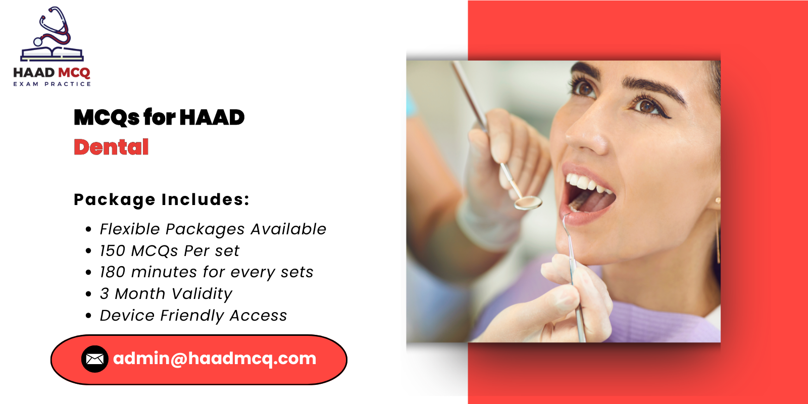 MCQs for HAAD Dental
