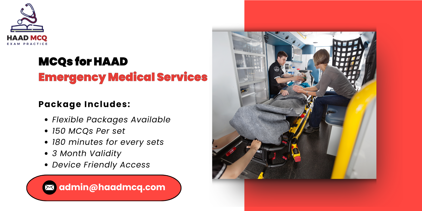 MCQs for HAAD Emergency Medical Services