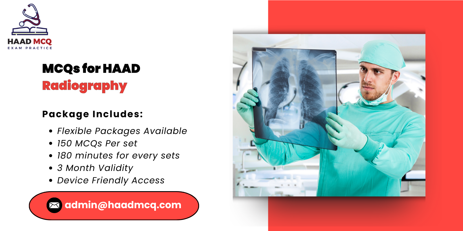 MCQs for HAAD Radiography