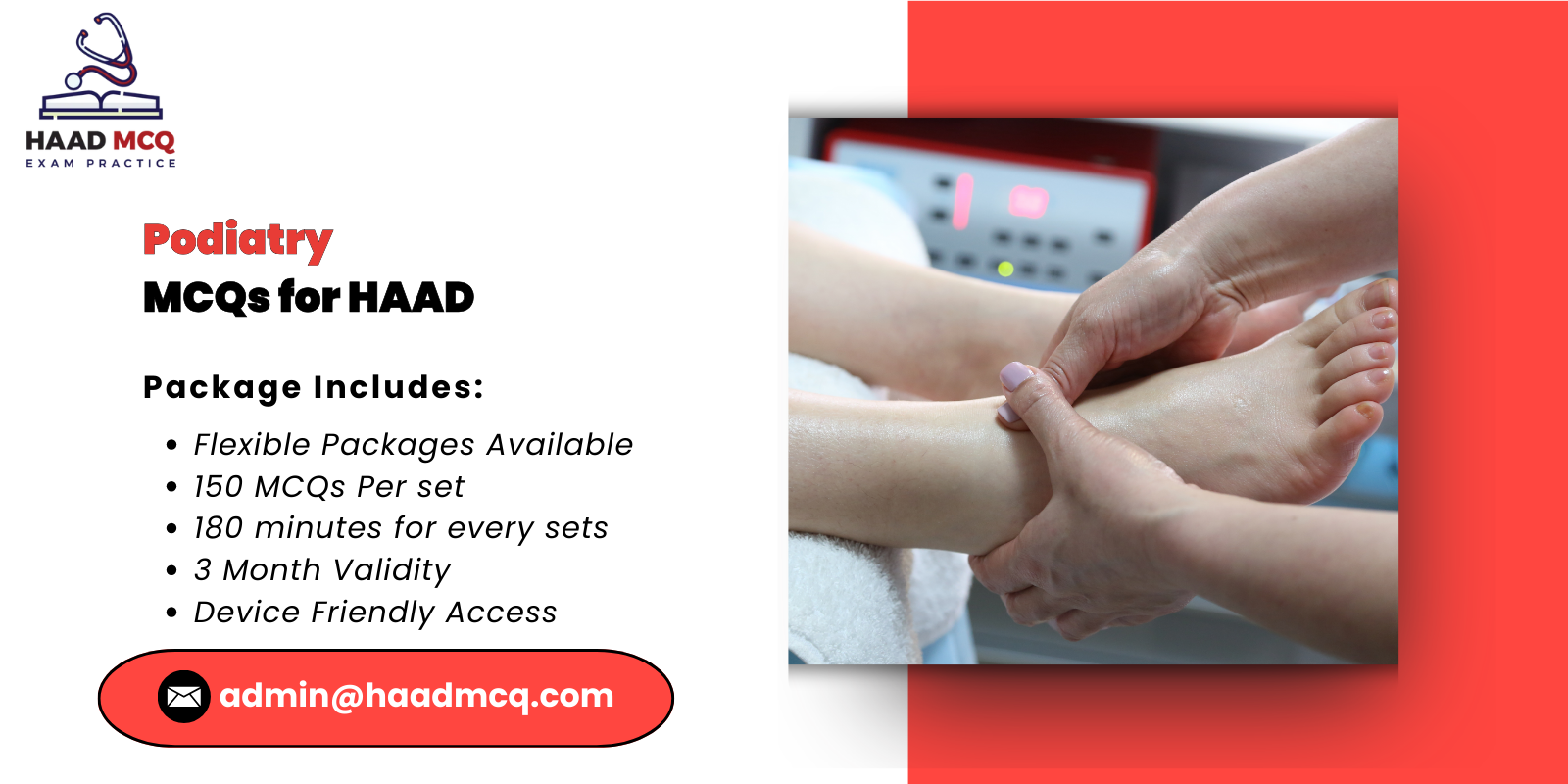 Podiatry MCQs for HAAD